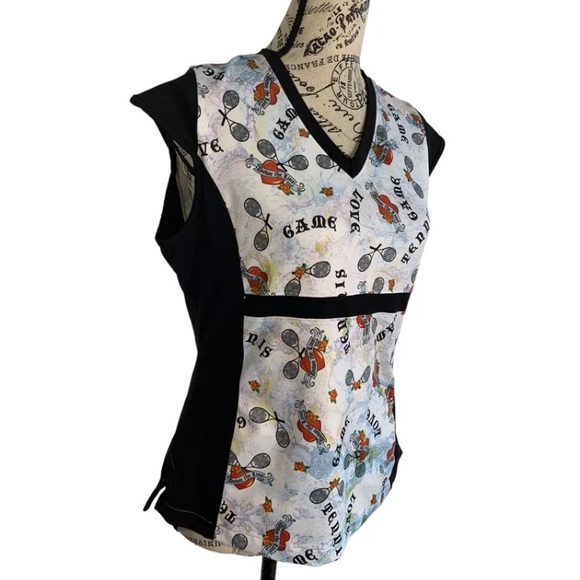dTL tennis blouse women’s size medium - Picture 3 of 10